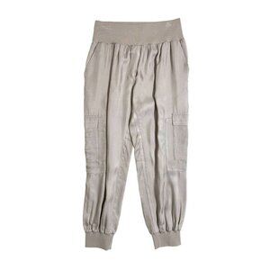 Cinq A Sept Giles Grey Cupro Jogger Pants for Women SZ XL NEW $268